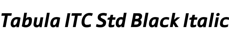 Tabula ITC Std Black Italic font preview