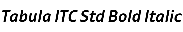 Tabula ITC Std Bold Italic font preview