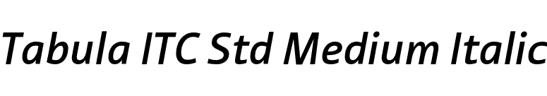Tabula ITC Std Medium Italic font preview