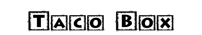 Taco Box font preview