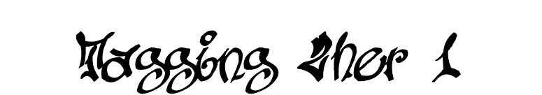 Tagging Zher 1 font preview