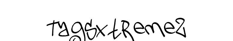 TagsXtreme2 font preview