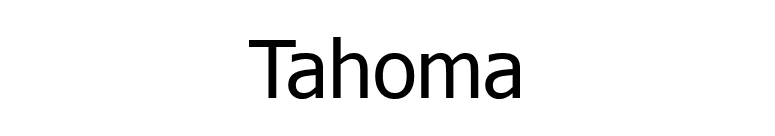 Tahoma font preview