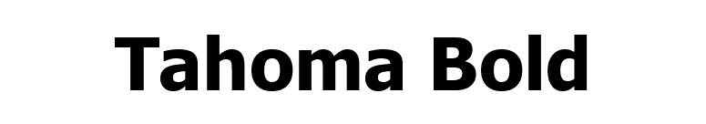 Tahoma Bold font preview