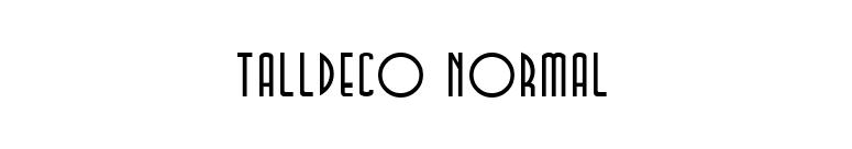 TallDeco Normal font preview
