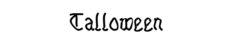 Talloween font preview