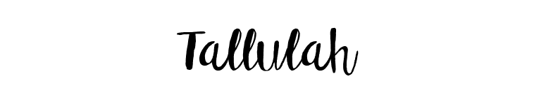Tallulah font preview