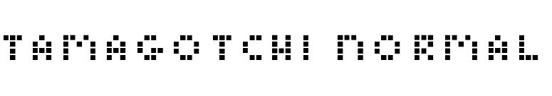 Tamagotchi Normal font preview