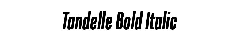 Tandelle Bold Italic font preview