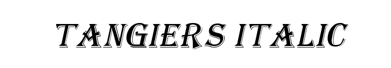 Tangiers Italic font preview