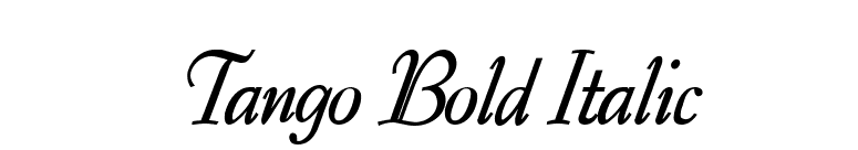 Tango Bold Italic font preview