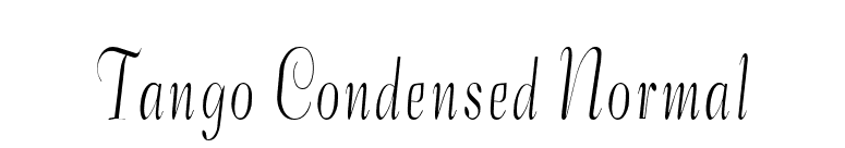 Tango Condensed Normal font preview