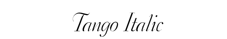 Tango Italic font preview