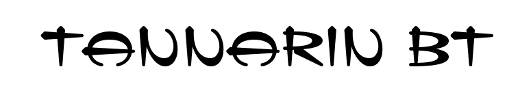 Tannarin BT font preview