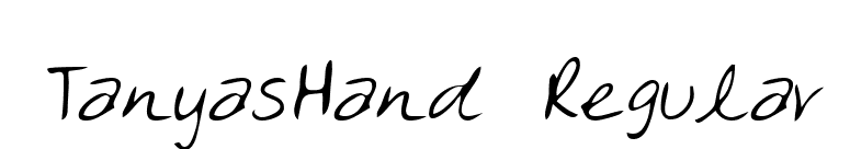 TanyasHand Regular font preview