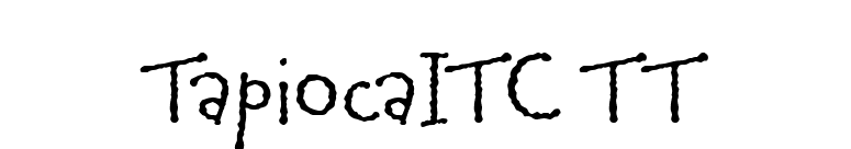 TapiocaITC TT font preview