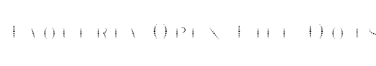 Taqueria Open Fill Dots font preview