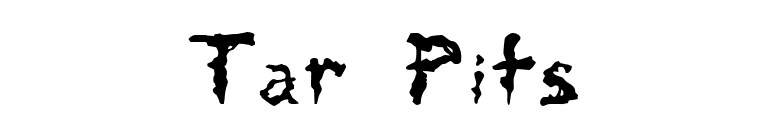 Tar Pits font preview