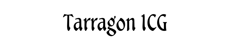 Tarragon ICG font preview