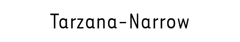 Tarzana-Narrow font preview