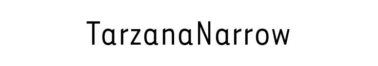 TarzanaNarrow font preview