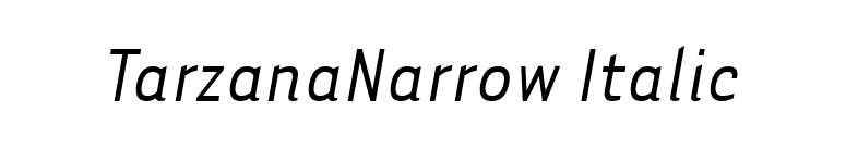 TarzanaNarrow Italic font preview
