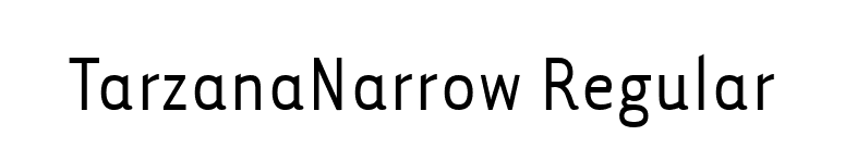 TarzanaNarrow Regular font preview