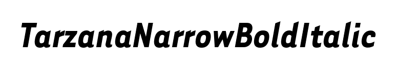 TarzanaNarrowBoldItalic font preview