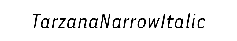 TarzanaNarrowItalic font preview