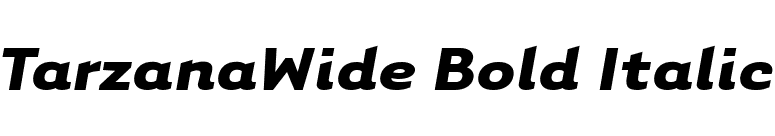 TarzanaWide Bold Italic font preview