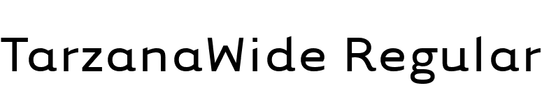 TarzanaWide Regular font preview