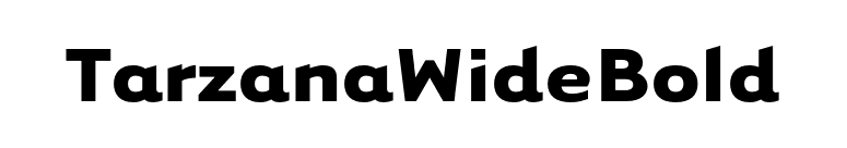 TarzanaWideBold font preview