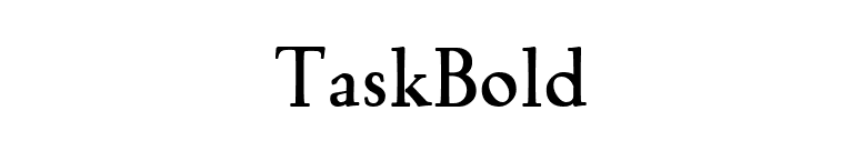 TaskBold font preview