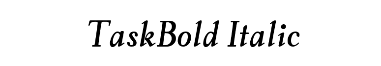 TaskBold Italic font preview