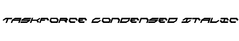 Taskforce Condensed Italic font preview