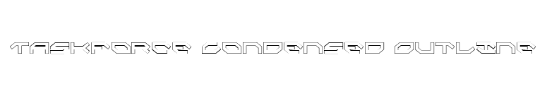 Taskforce Condensed Outline font preview
