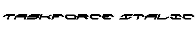 Taskforce Italic font preview