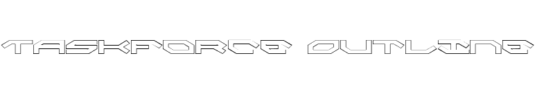 Taskforce Outline font preview