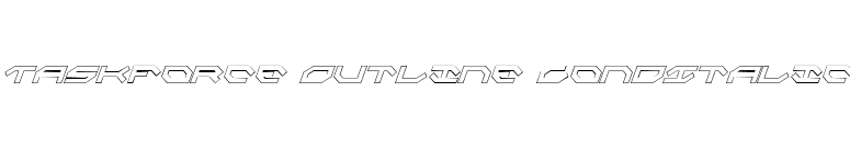 Taskforce Outline CondItalic font preview