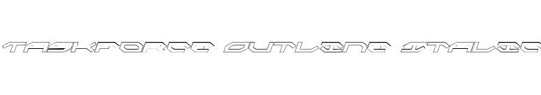 Taskforce Outline Italic font preview