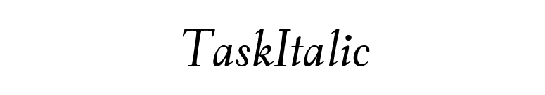 TaskItalic font preview