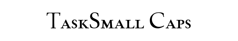 TaskSmall Caps font preview