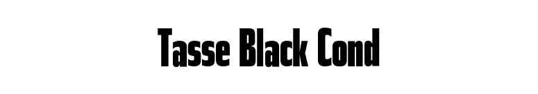 Tasse Black Cond font preview