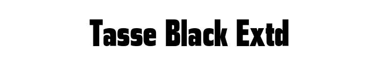 Tasse Black Extd font preview