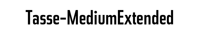 Tasse-MediumExtended font preview