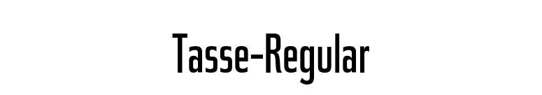 Tasse-Regular font preview