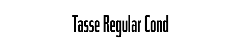 Tasse Regular Cond font preview