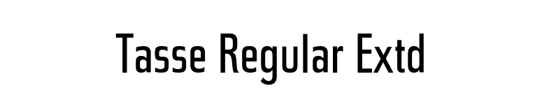 Tasse Regular Extd font preview