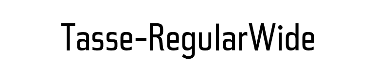 Tasse-RegularWide font preview