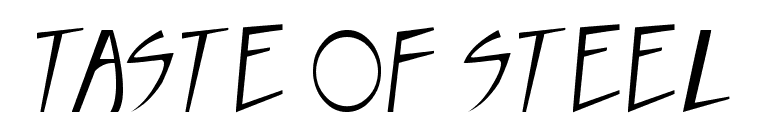 Taste of steel font preview